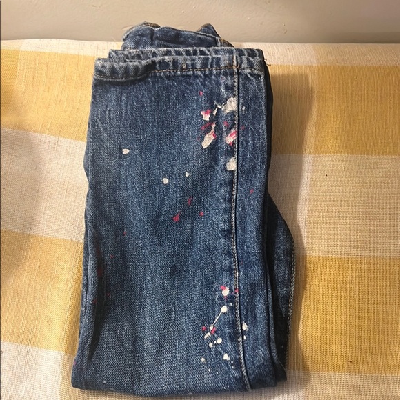 Polo by Ralph Lauren Blue and Red Paint-Splattered Jeans - Picture 6 of 6